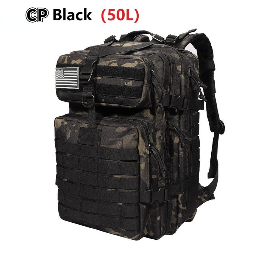 50L 1000D Nylon Waterproof Trekking Fishing Hunting Bag Backpack Outdoor Military Rucksacks Tactical Sports Camping Hiking