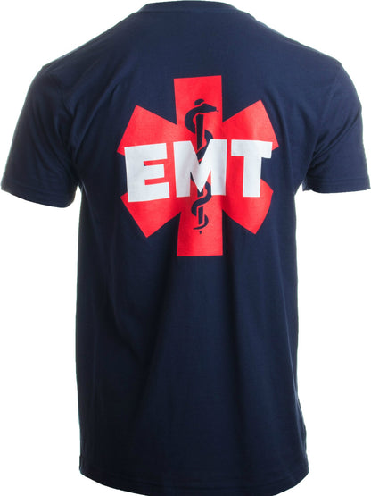 Red EMS Symbol Back Print T-Shirt