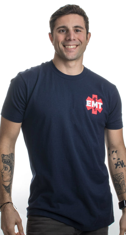 Red EMS Symbol Back Print T-Shirt